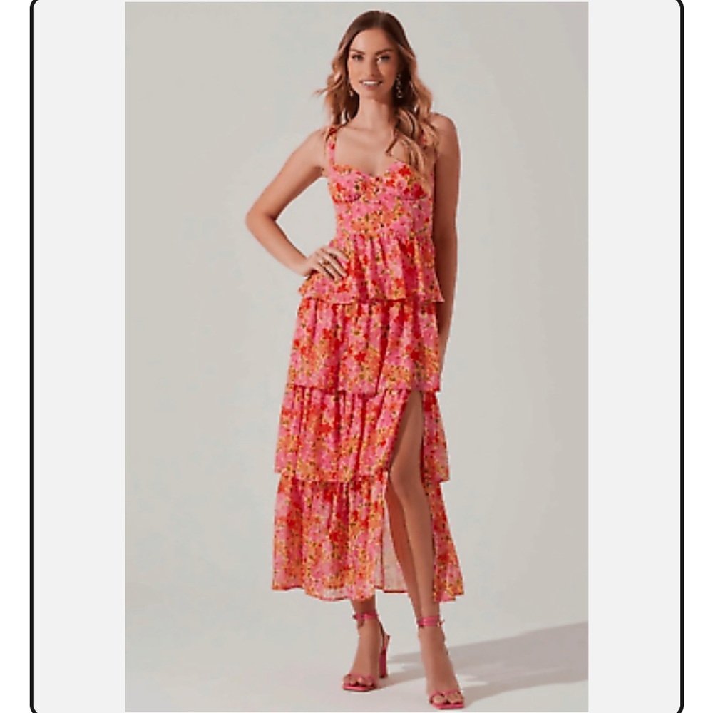 ASTR The Label Midsummer Floral Tiered Maxi Dress